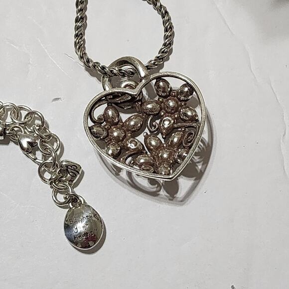Brighton Garden of Dreams neutral tones silver plated heart necklace - Picture 4 of 5